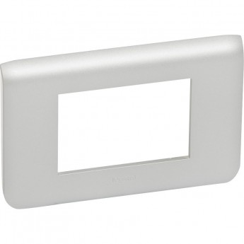 Рамка LEGRAND пластиковая Mosaic 3 модуля Алюминий Рамка LEGRAND пластиковая Mosaic 3 модуля Алюминий