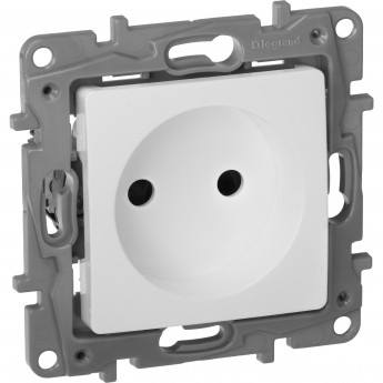 Розетка LEGRAND 2К со шторками немецкий стандарт винтовые зажимы 16 А 250 В Etika белый Розетка LEGRAND 2К со шторками немецкий стандарт винтовые зажимы 16 А 250 В Etika белый