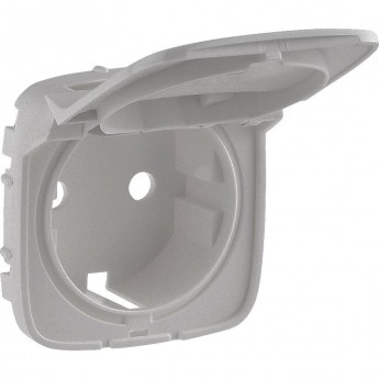 Лицевая панель LEGRAND Valena ALLURE для розетки 2К+З с крышкой алюминий