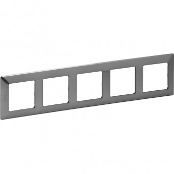 Рамка LEGRAND Valena LIFE "Сталь", 5-постовая универсальная, нержавеющая сталь Рамка LEGRAND Valena LIFE "Сталь", 5-постовая универсальная, нержавеющая сталь